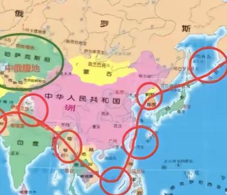 新发现，这是一个很有趣的问题，凡是靠在中国旁边的国家，哪怕是国土面积没有超过40