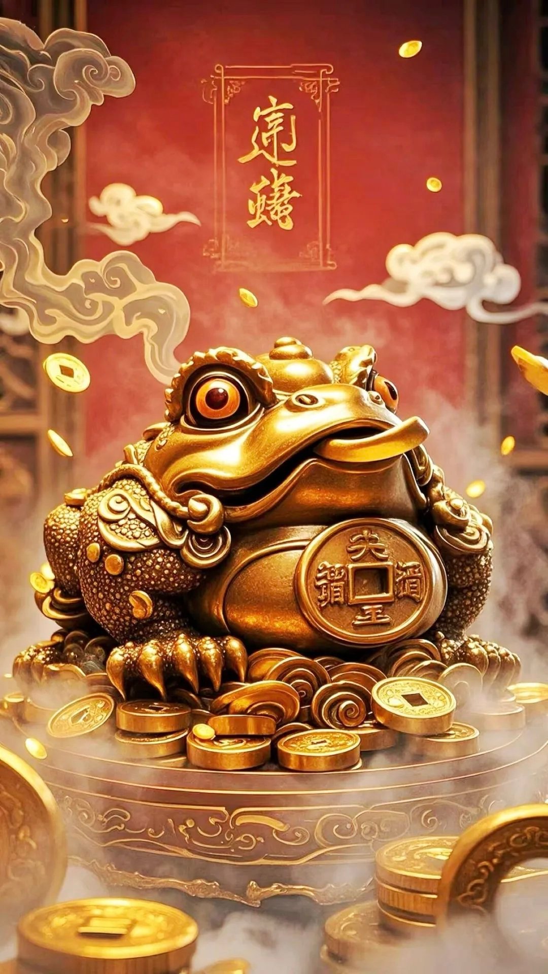 三足金蟾抱财 