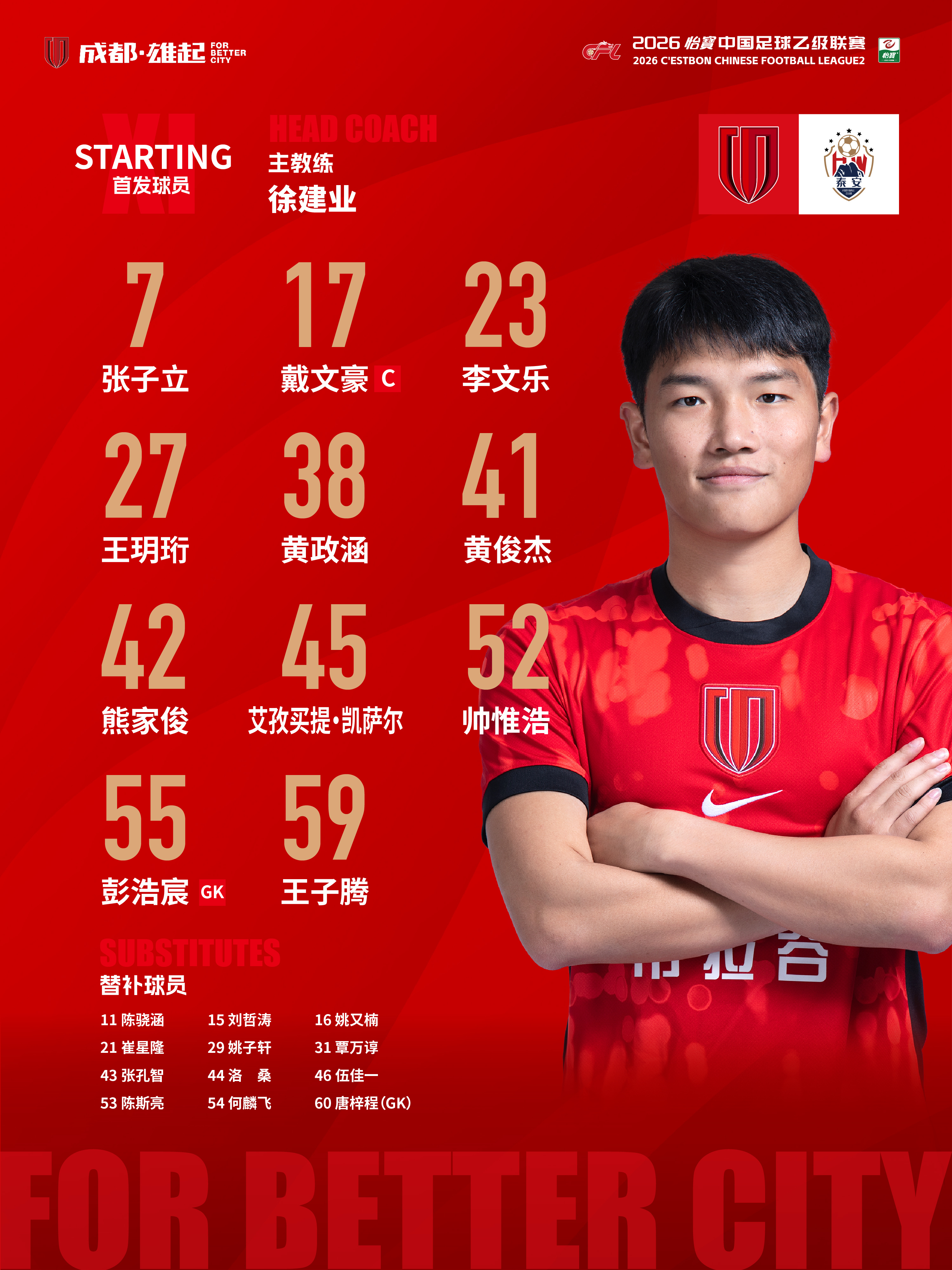 成都蓉城[超话]ForBetterCity中乙联赛成都蓉城希拉谷vs泰安天贶  