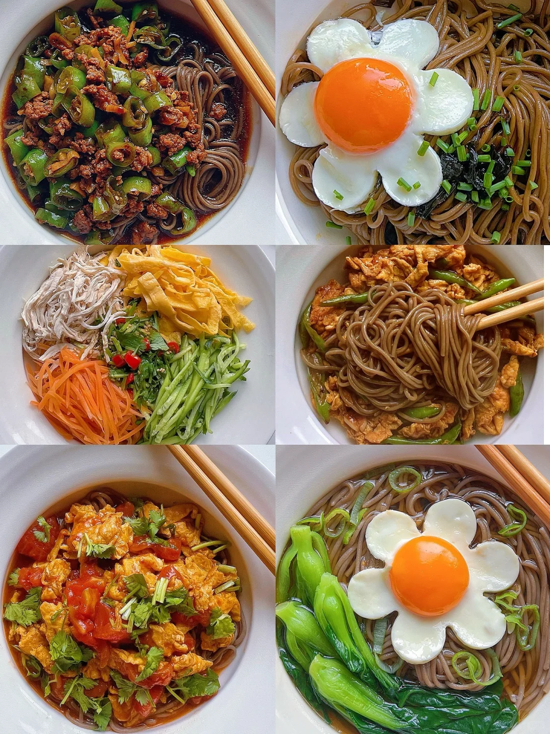 减脂必备❗️6️⃣种荞麦面吃法，低脂低卡❗️