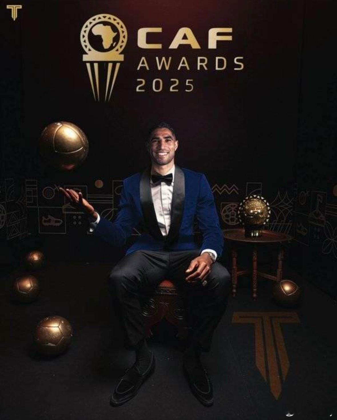 11月20日讯 北京时间今日，据官方消息，巴黎球星阿什拉夫当选本年度非洲足球先生