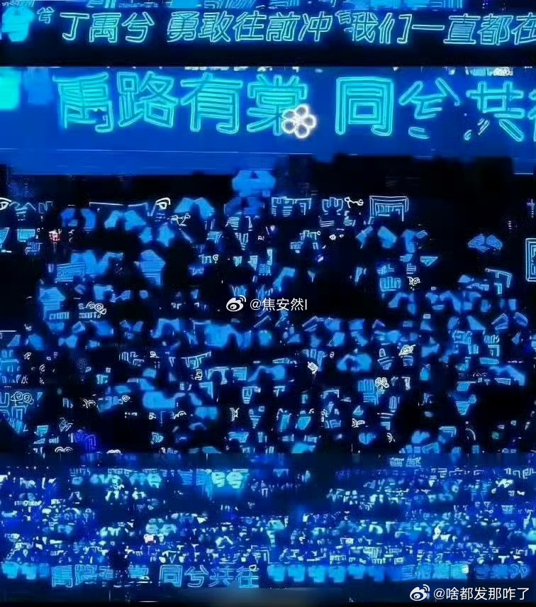 王俊凯粉丝把丁禹兮粉丝的绿色应援色p成了蓝色