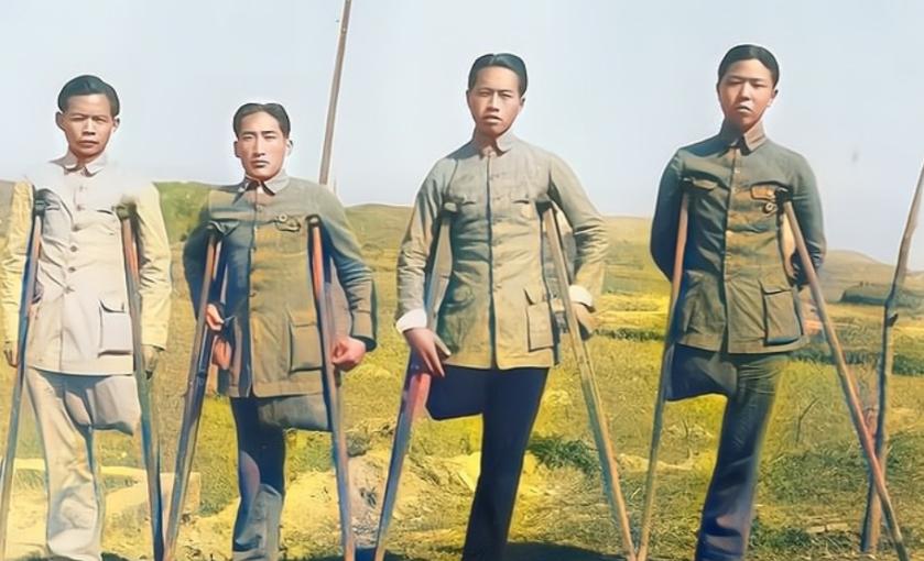 1939 年，抗战时期，浙江四名与日军作战受伤的战士，他们分别是：李家雄、葛仁祥