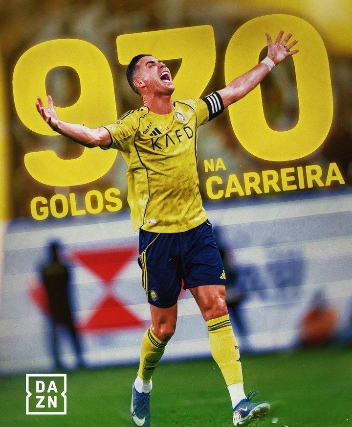 c罗生涯970球 北京时间4月30日凌晨，沙特联第30轮焦点战，利雅得胜利主场迎