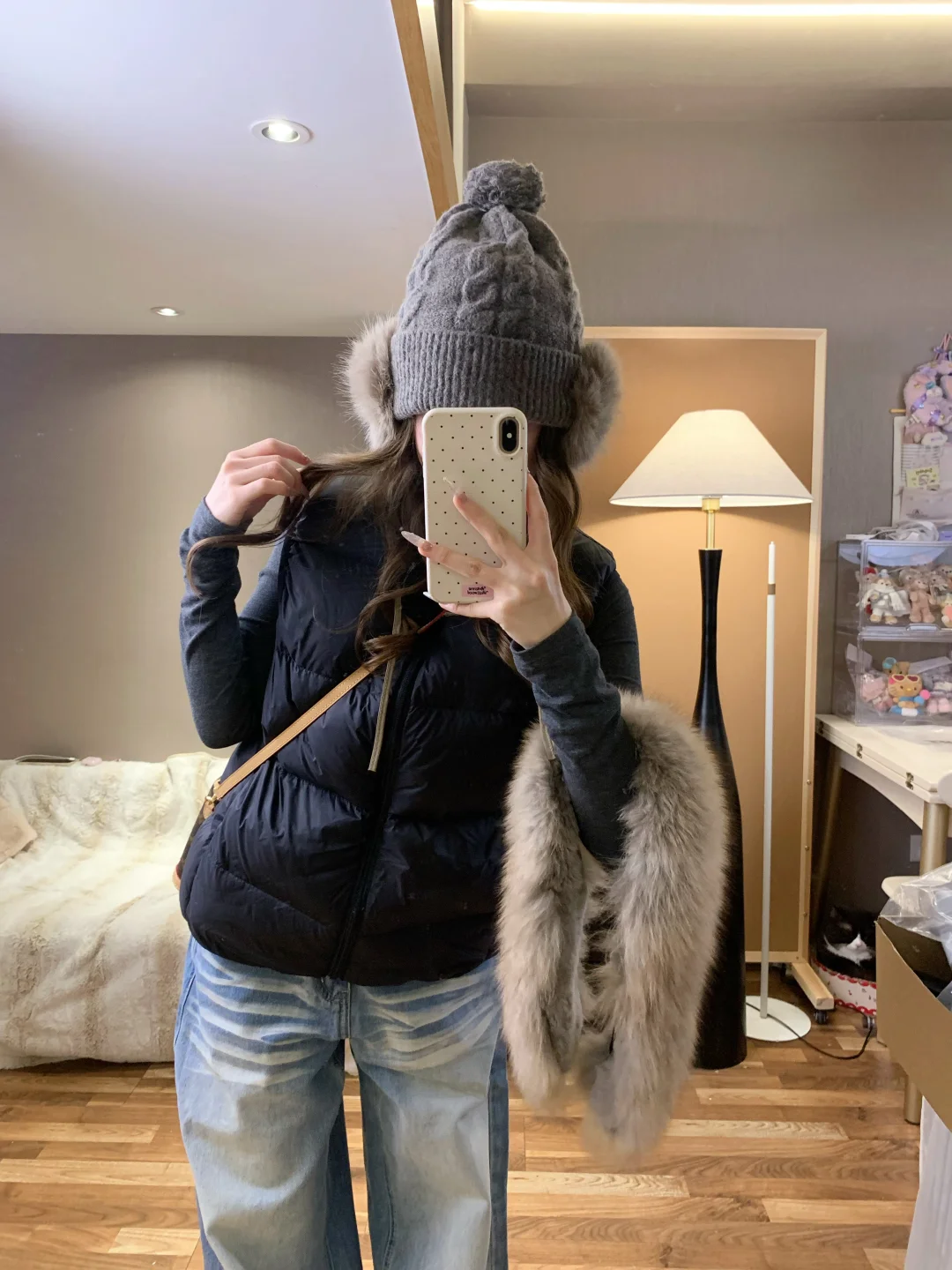 蘑糯糯马甲➕牛仔裤🟰韩系上班美眉穿搭