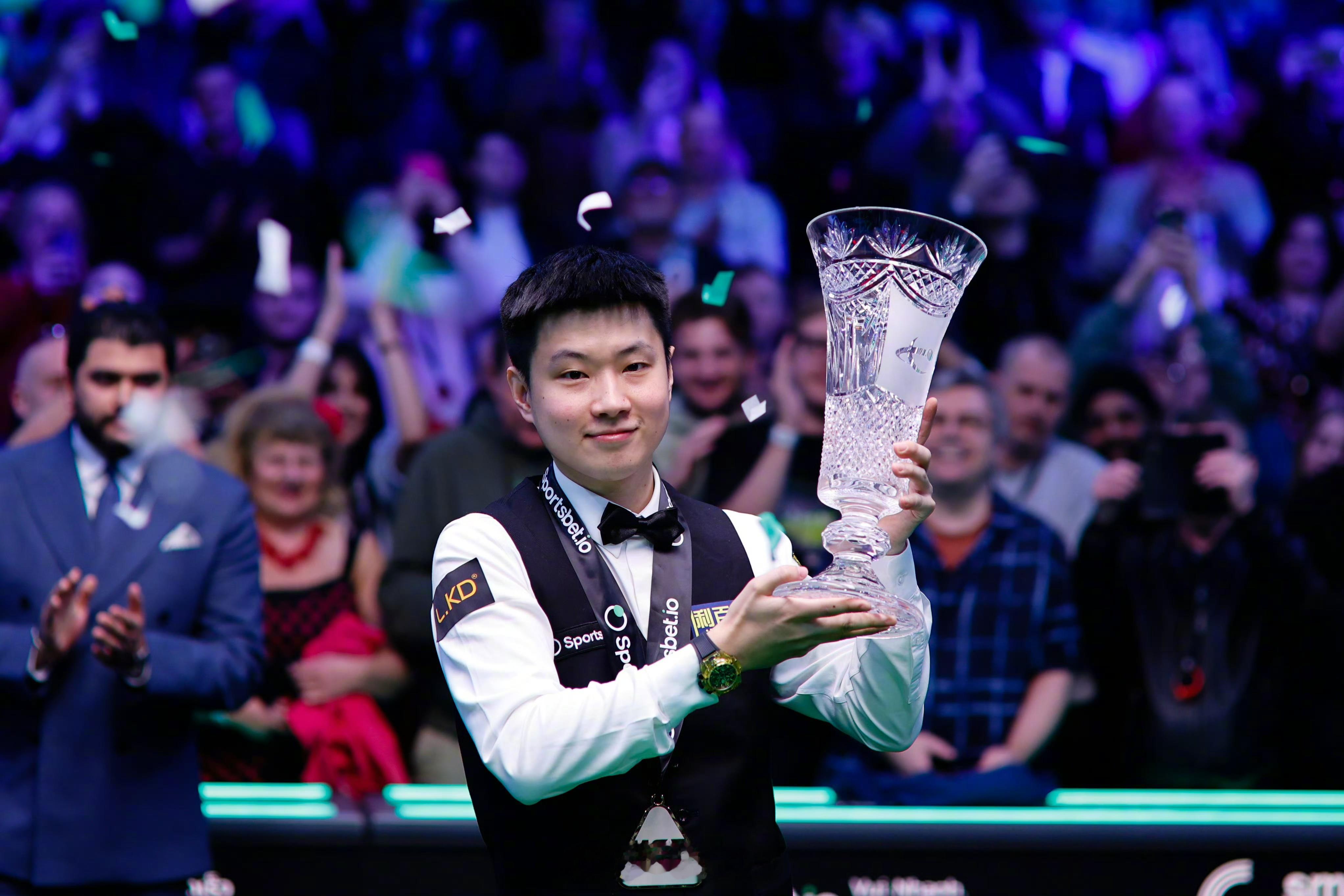 【祝贺！赵心童斯诺克球员锦标赛夺冠 赵心童决赛胜率保持100%】当地时间2月22