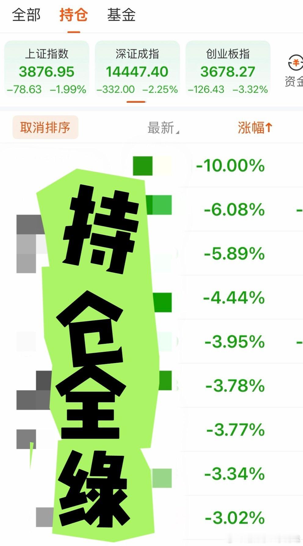 毒火钻心、天崩地裂的一天……刚刚重建了一点的账户再度被炸成废墟……天昏地暗，彻底