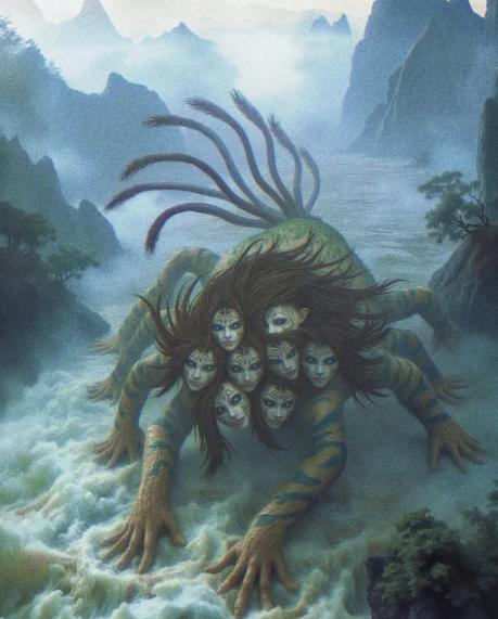 品读《山海经》441——《海外东经》天吴
晒图大赛
原文：
朝阳之谷，神曰天吴，