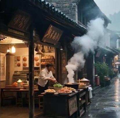～～《减字木兰花》 ​～～宋人•尧裔烟火人间，平平淡淡是人生。风痕雨点，无奈花魂