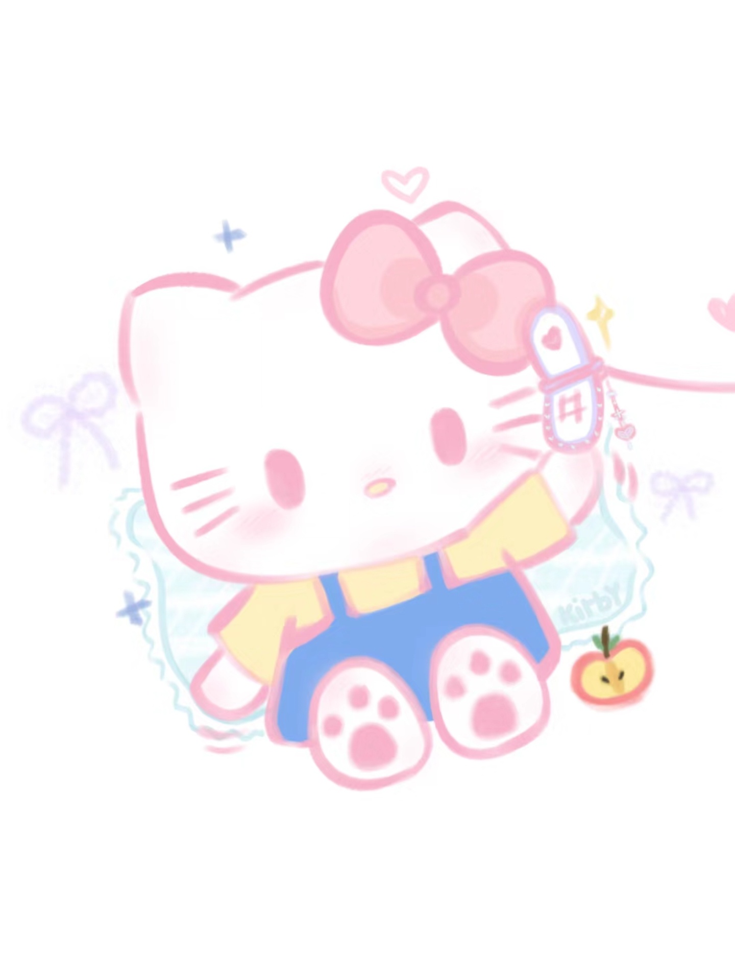 情头分享[给你小心心]   cr：小红📚 卡比Kirby#情头##三丽鸥# ​