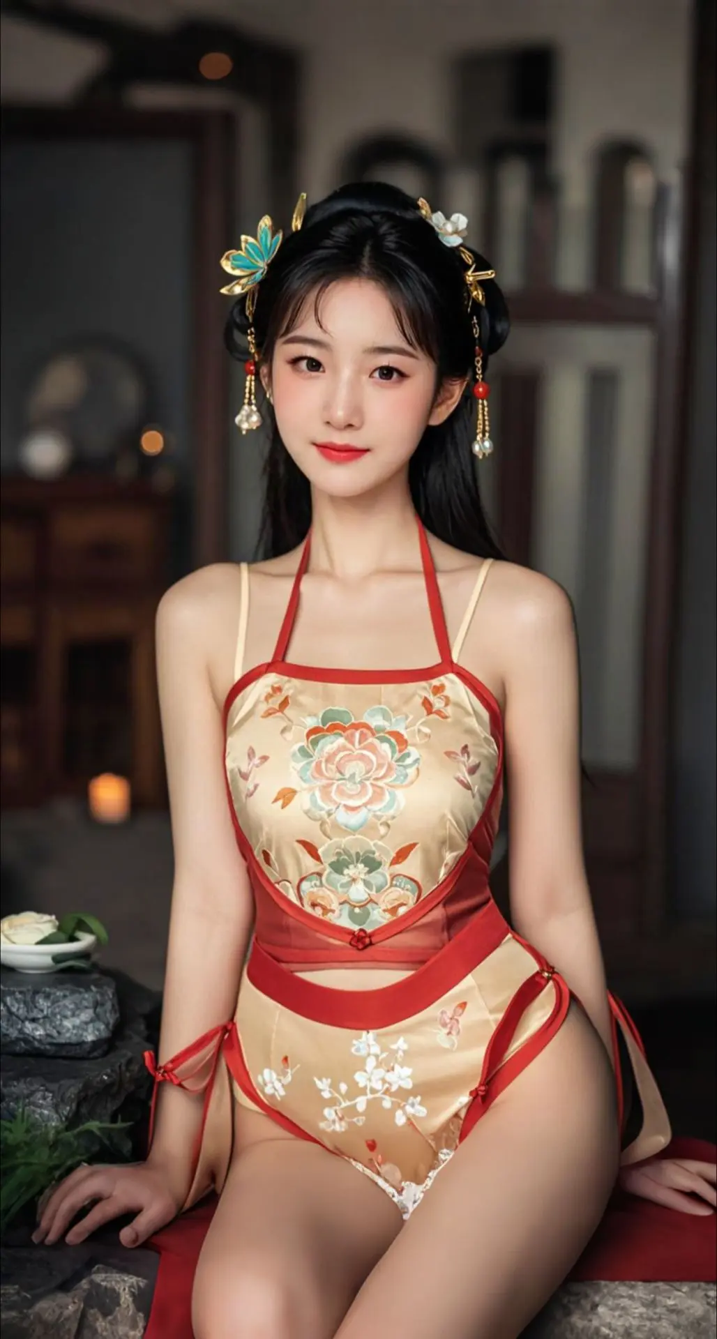 AI扩图 AI古风媚影
