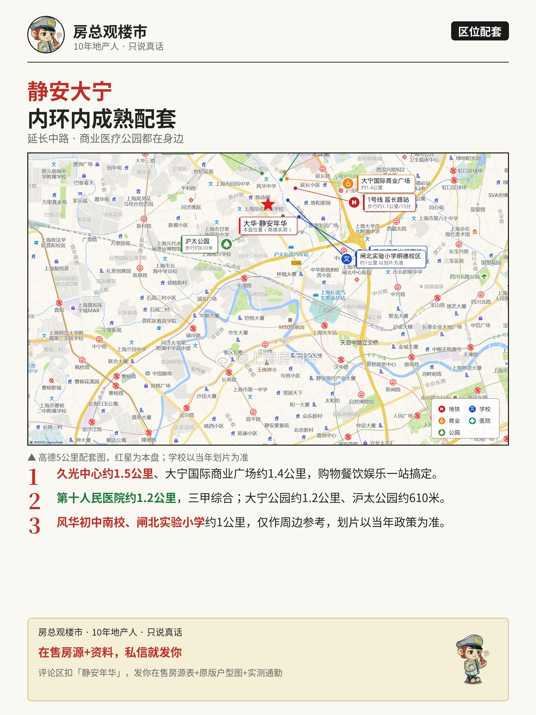 上海静安大宁、内环内的「大华静安年华」，带客户实探，这是个改善和高端都能覆盖的盘