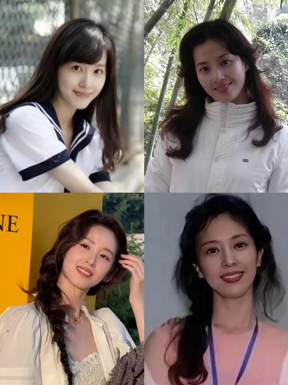 章泽天比刘亦菲还像刘亦菲妈妈。

网友将章泽天与刘亦菲母亲刘晓莉年轻时的照片对比