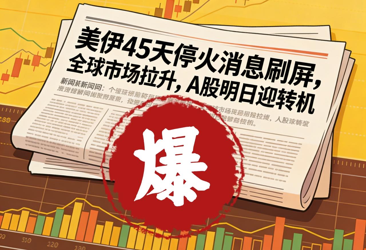 [烟花]就在刚刚，终于看见一则重磅预警！即：美伊45天停火消息刷屏，全球市场拉升