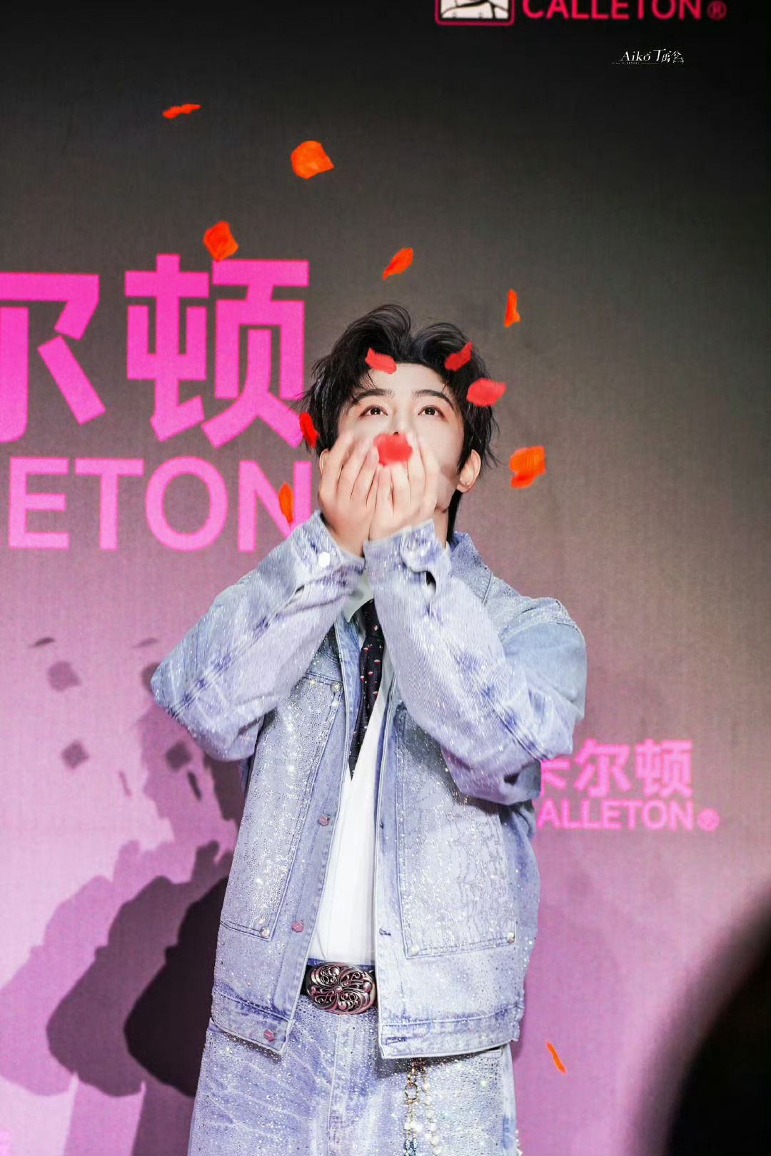 丁禹兮吹花瓣只是轻轻吹花瓣🌸的瞬间，直接把氛围感拉满，温柔又深情，妥妥偶像剧男