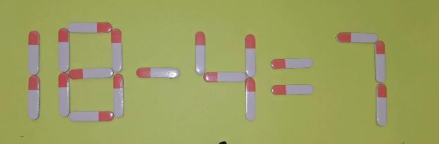 只移动一根火柴，使18-4=7成立，学霸只用了138秒钟