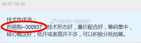 20CM板了！！8.07日大牛$药易购 sz300937$ 刚刚狂飙至20CM上