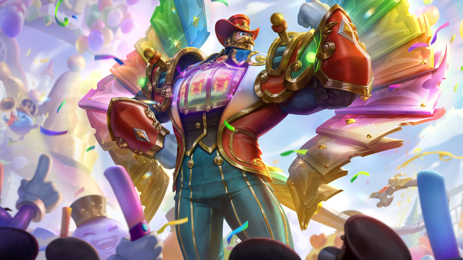 LOL手游夺宝重击 加里奥新皮肤原画和炫彩原画（高清版）英雄联盟