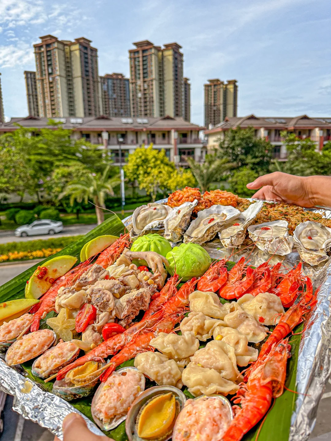 在陵水！！简简单单的一餐😂😂😂