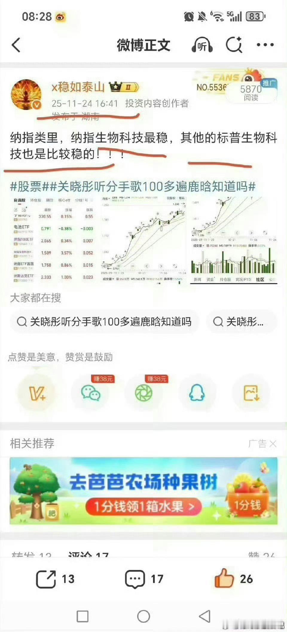 上周一提纳指生物科技，标普生物科技要坚持，大涨四五天，现在调整两三天再说！！！有