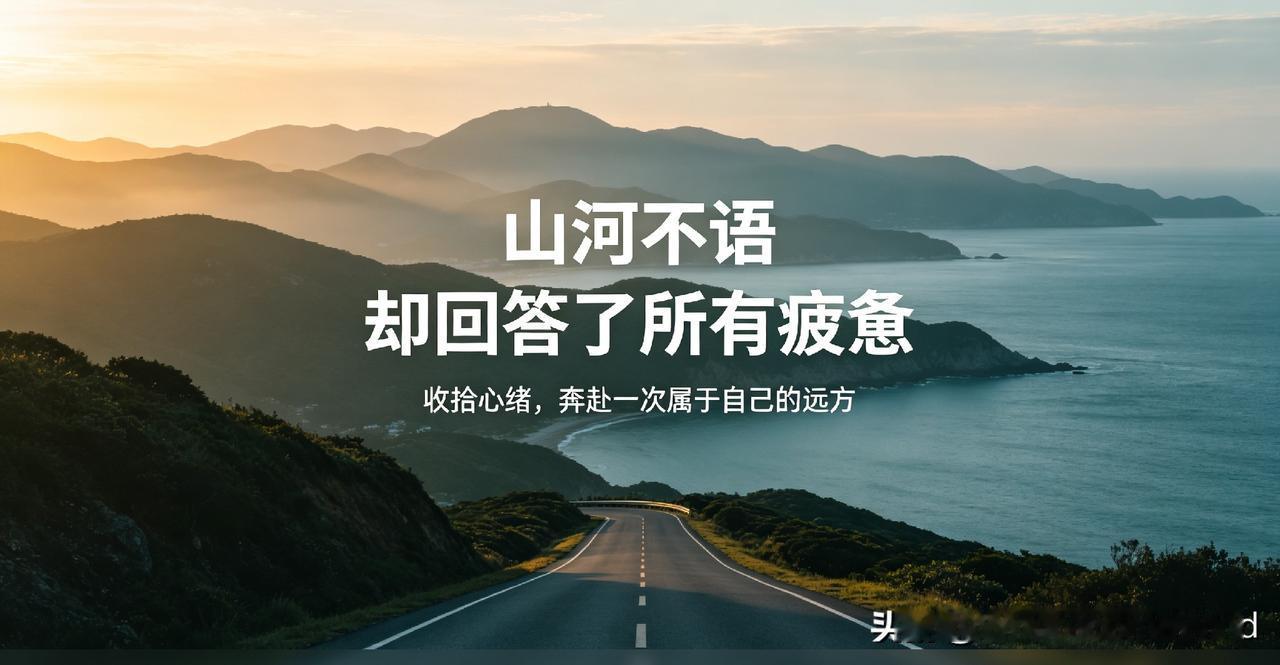 以赞美之心，赴人间山河之约
 
出去旅游，不是因为我有钱，不是因为我富裕到可以挥