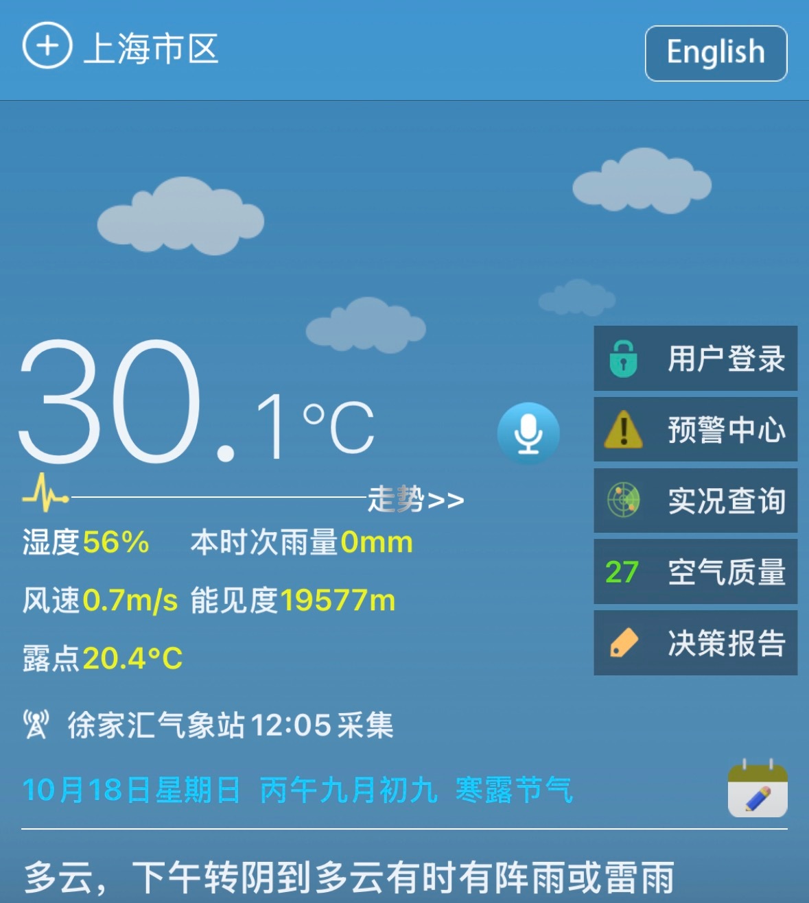 今天真是够热的近期第一次站上30度脊梁聊天气 ​​​