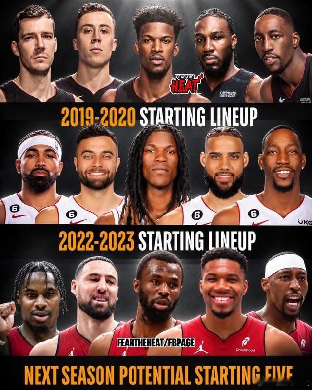 或许是三巨头时代之后，热火最强的一套阵容。nba迈阿密热火[超话] ​​​