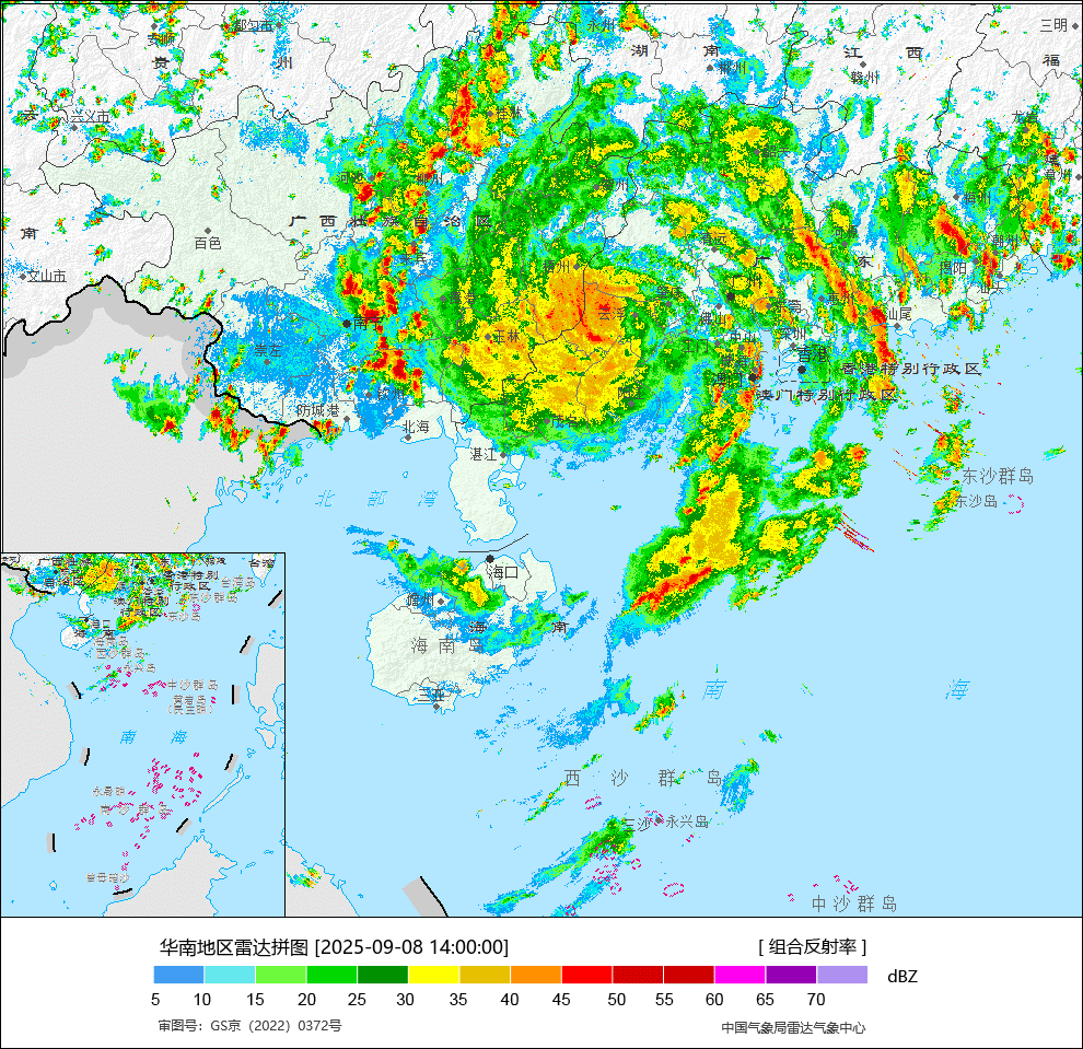 【强对流】今天下午广东广西贵州湖南湖北安徽江苏上海浙江等地，出现了短时强降雨，这