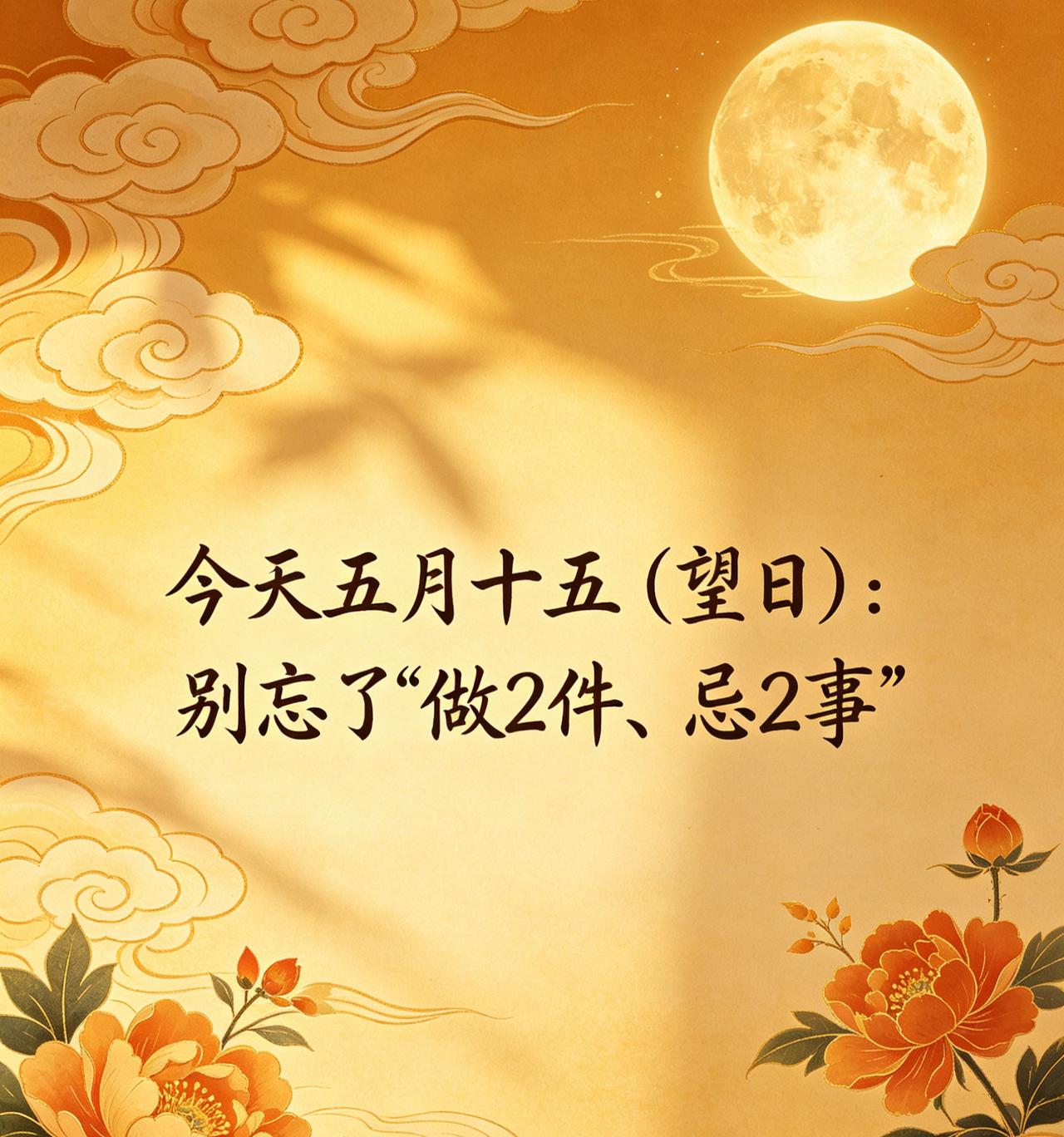 【6月29日｜农历五月十五（望日）：月圆这天别光顾着拍照，干三件"笨事"最保值】