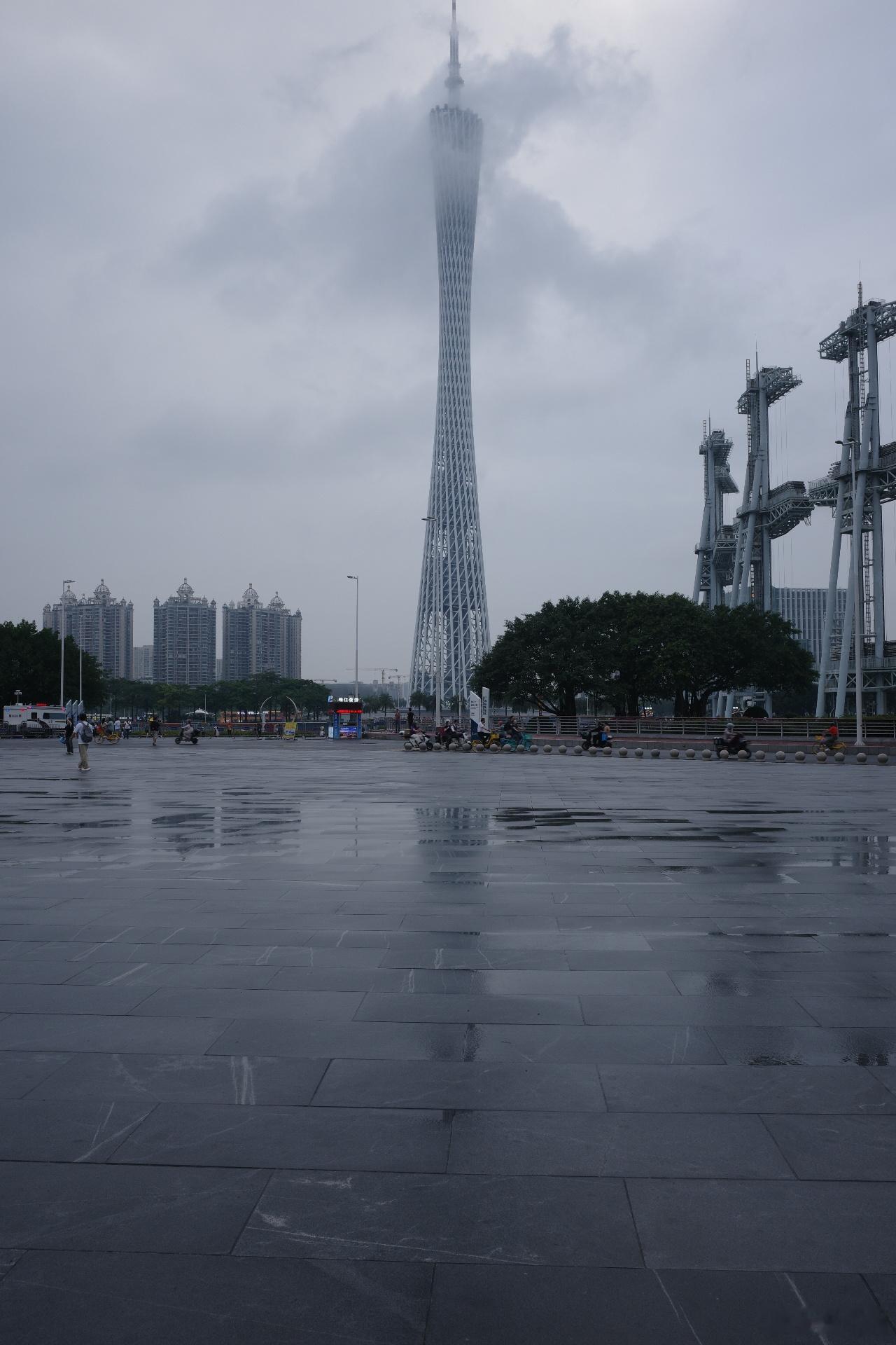广州早安，献上珠江新城海心沙的雨中花广州旅行早安健康城市影像记 理光GR4 广州