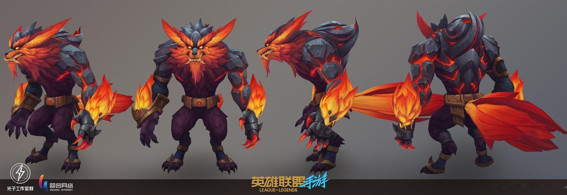 LOL手游沃里克新皮肤原画和模型英雄联盟