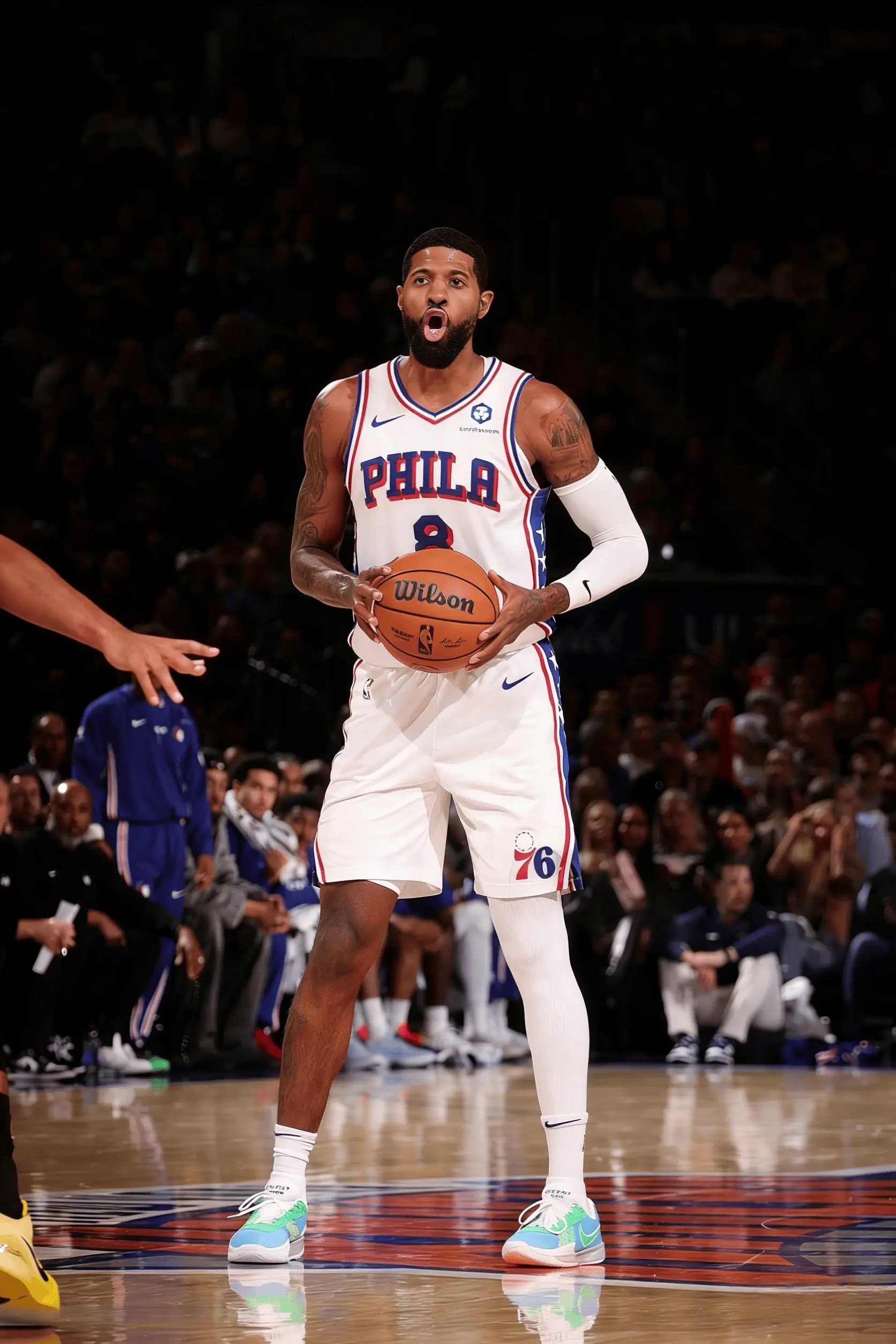 球鞋图集！分享保罗·乔治今日对阵尼克斯队比赛上脚的一双GT Cut Academ