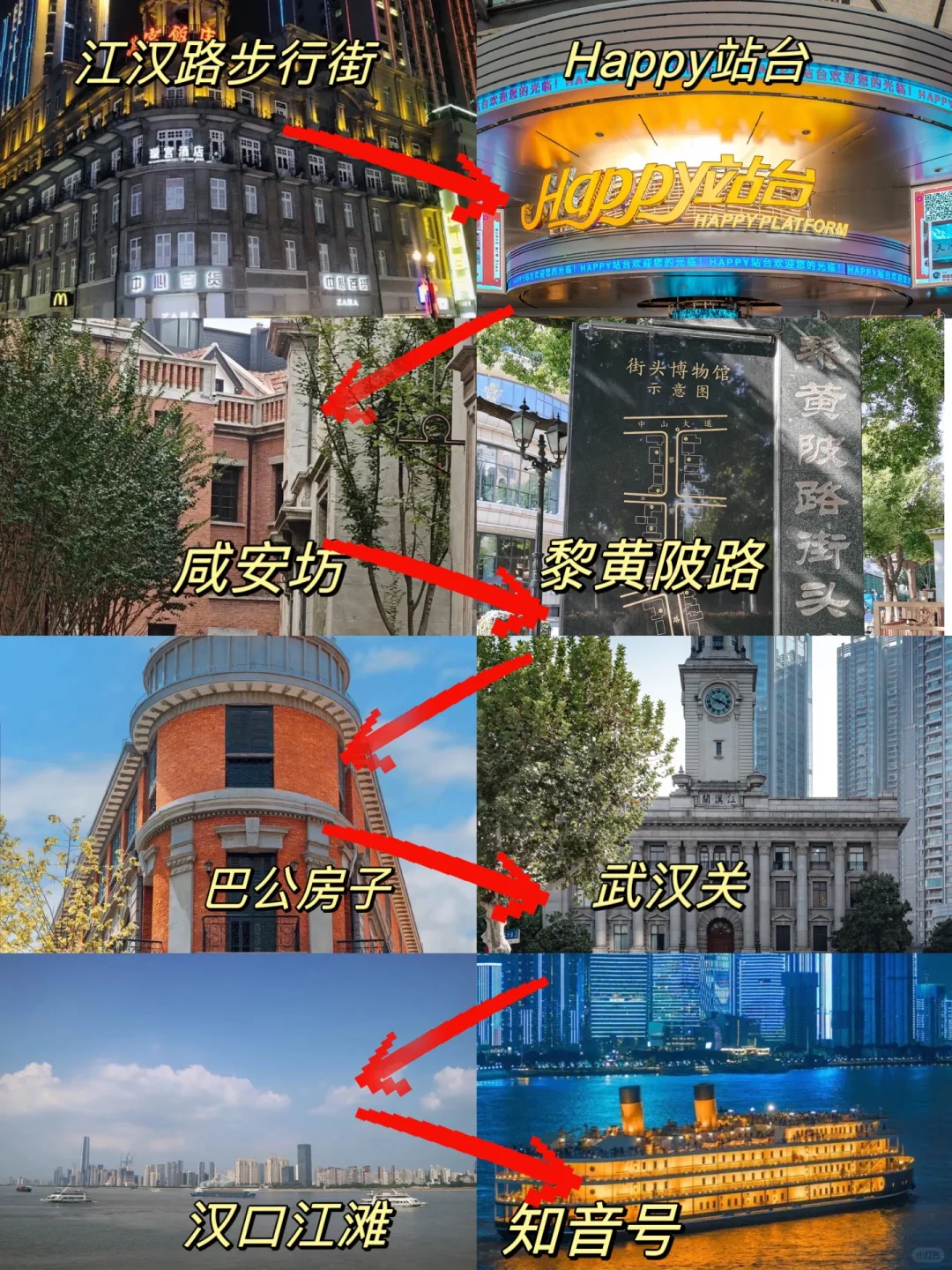 武汉江汉路citywalk一日游！拍照逛吃攻略
