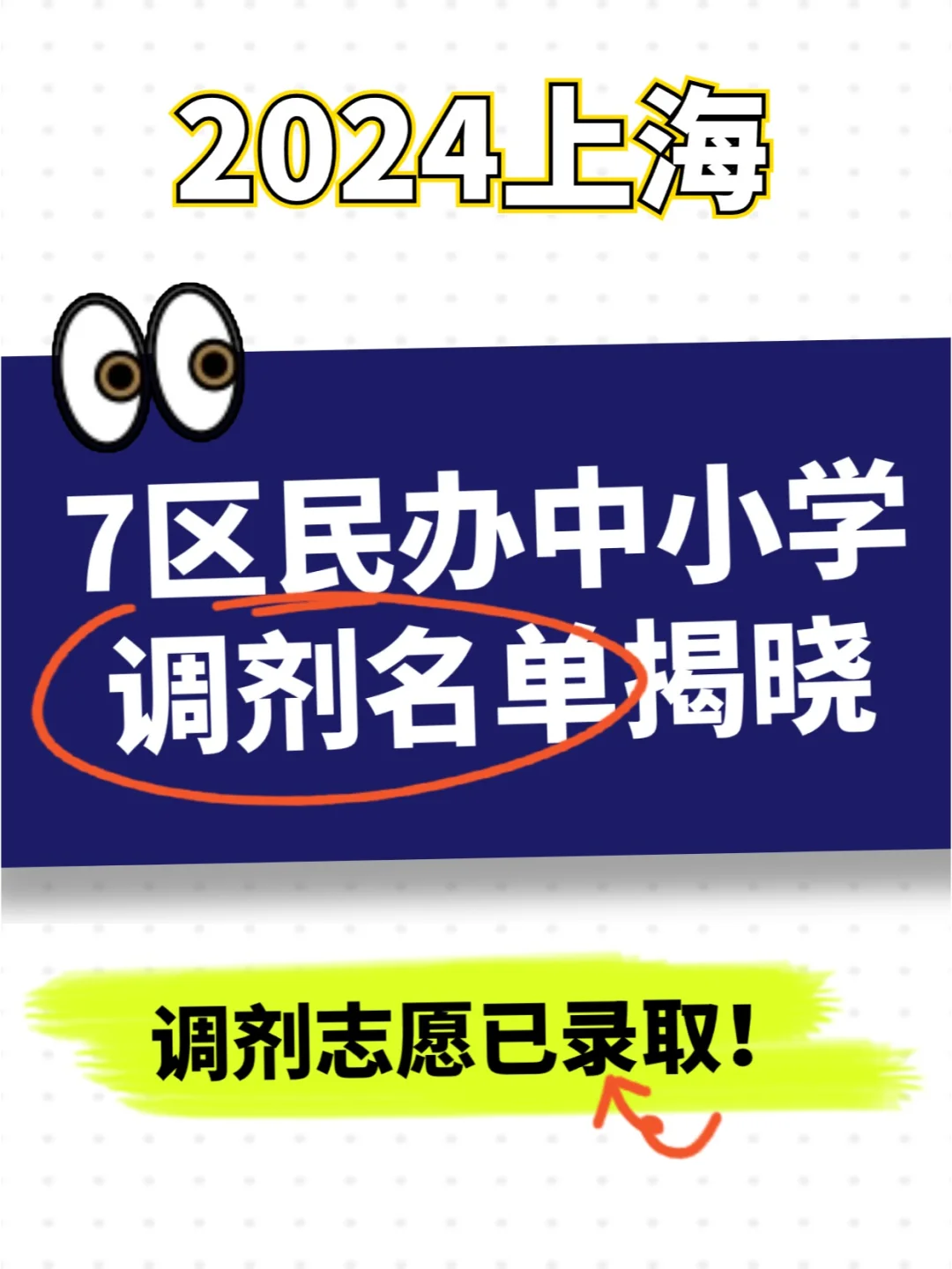 调剂已录取❗沪上7区民办学校录取结果揭晓