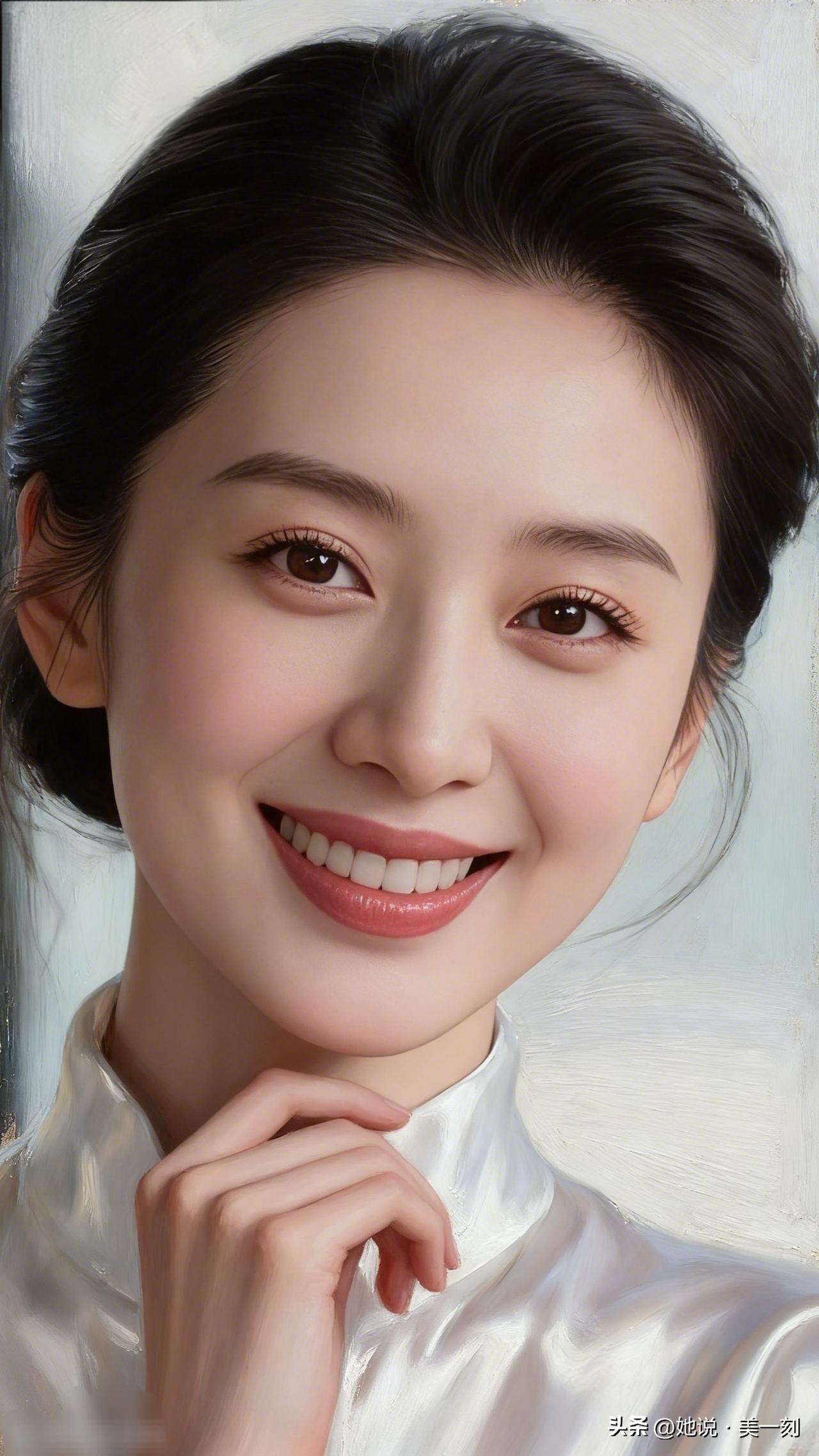温柔甜美的微笑，散发着温暖的光芒。高级感穿搭，温柔风穿搭。
