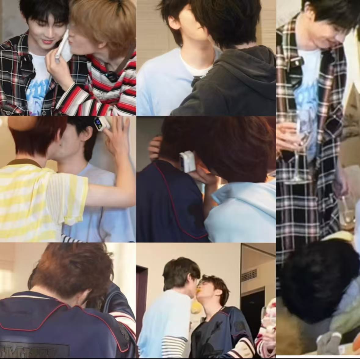 时团真不把我们当外人 时团你们是有点太敢了！浅炸里张真源隔着纸巾亲马嘉祺那下，我