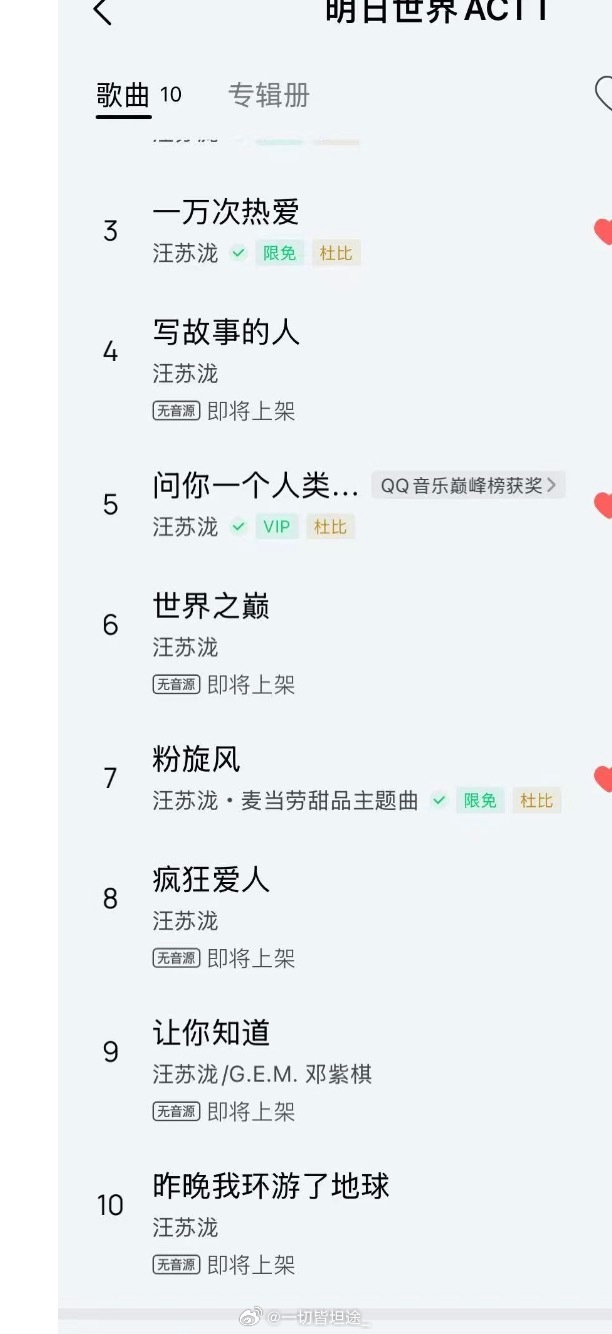 汪苏泷✖️邓紫棋《让你知道》汪苏泷新专辑《明日世界》Track9二搭邓紫棋新歌我