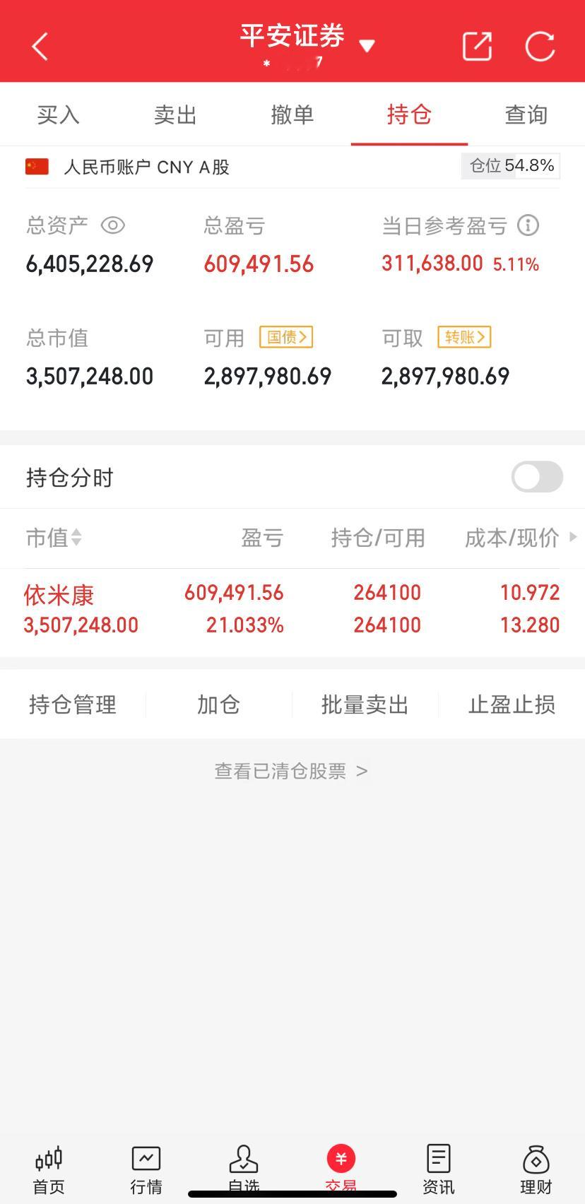 今天是1月7号星期二！韩云嵩（本金100万）翻倍操作之旅的第70天；今日继续持股