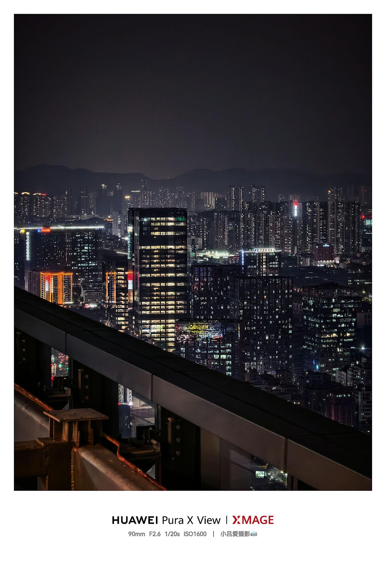 纵横交错的城市 俯瞰城市夜景 意难平的城市 摄影 华为PuraXView