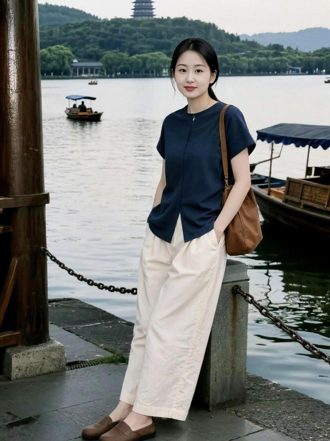 AI湖畔生活照 随变ai随便玩 时尚写真 优雅气质抖音玩法合伙人计划