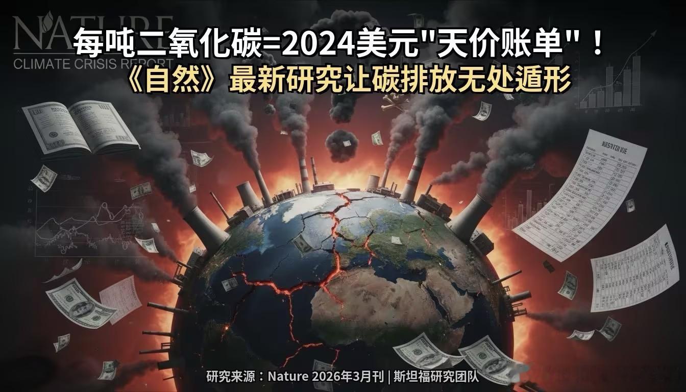 终于把每吨二氧化碳的价钱算出来了！来算算“气候债”吧！今天看到一个超震撼的研究2