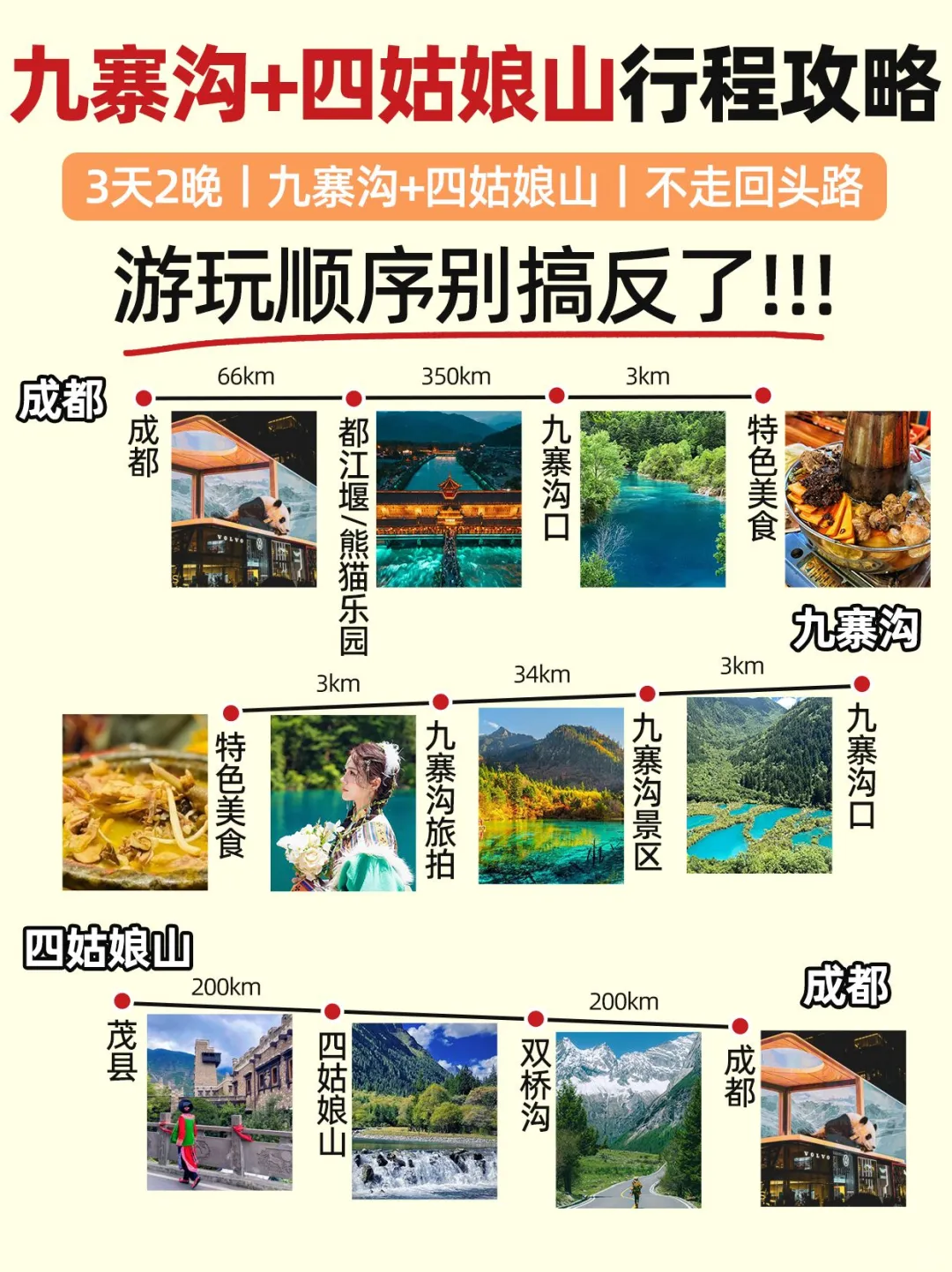 10月不劝退🙏九寨沟四姑娘山3天人均1K+