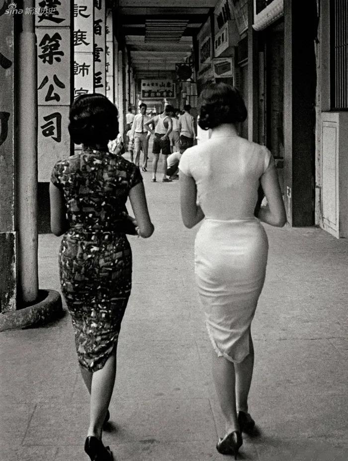 1948年上海，开衩还是不高，典型40年代旗袍样式（除了收腰），很好莱坞风，在当