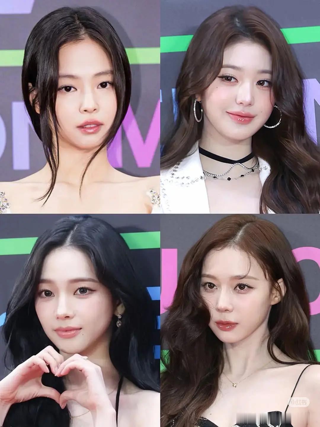 MMA kpop四位顶流女爱豆今日红毯，谁赢了？Jennie 张元英 柳智敏 金