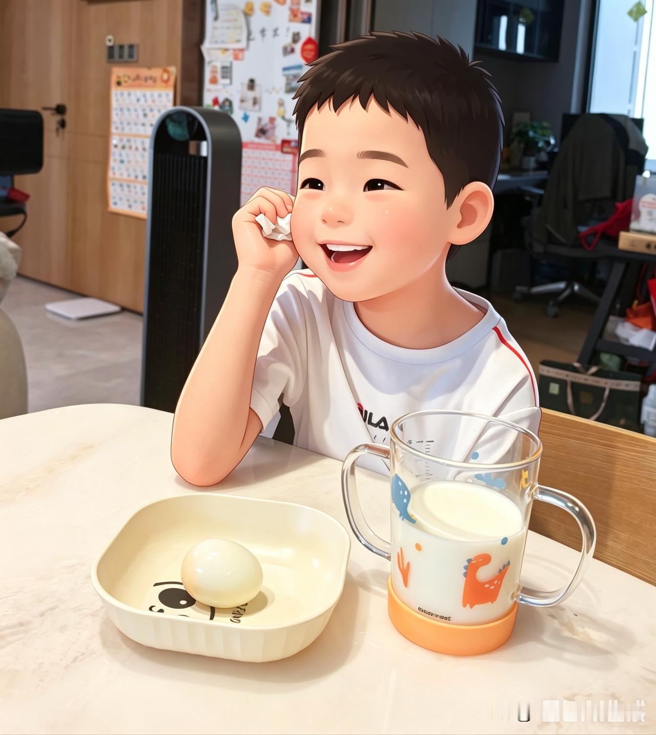 忙完早饭准备午饭。
宝宝每周六、日早饭是固定的。昨天是番茄鸡蛋面，今天则是奶奶版