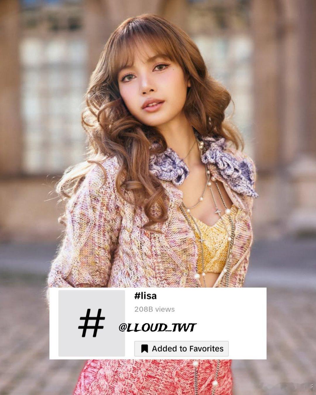 Lisa在TikTok上的的话题浏览量已超过BTS的Ji//min，成为TikT