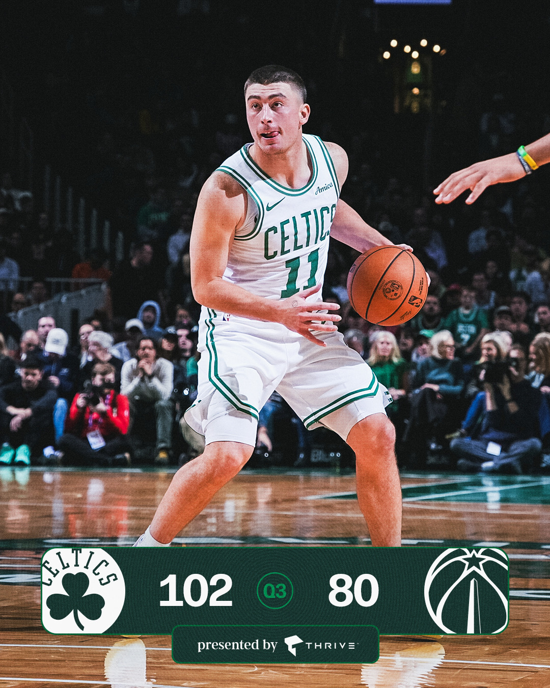 奇才vs凯尔特人 三节战罢，布朗已经砍下35分5篮板5助攻！波士顿凯尔特人[超话