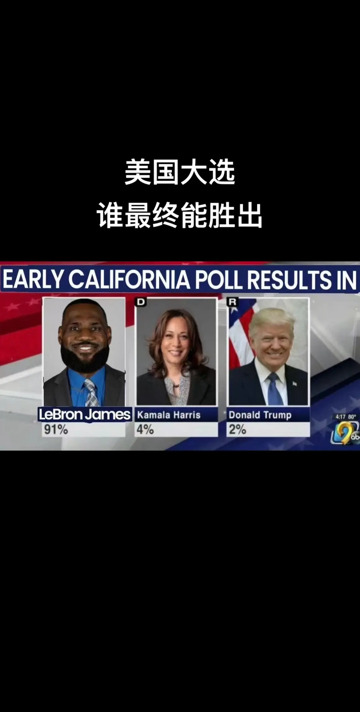 美国大选，詹姆斯能如愿吗？