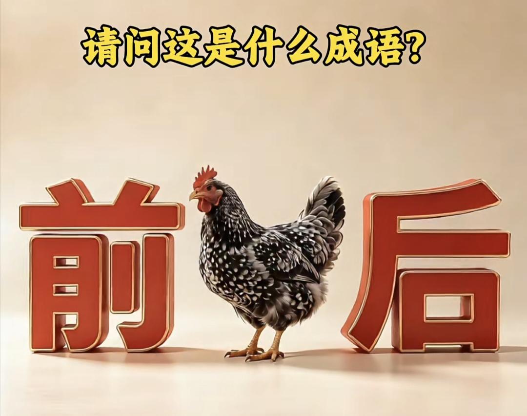 作者加速成长计划一物一字谐音解谜！前面是「前」字、中间一只鸡、后面是「后」字，暂
