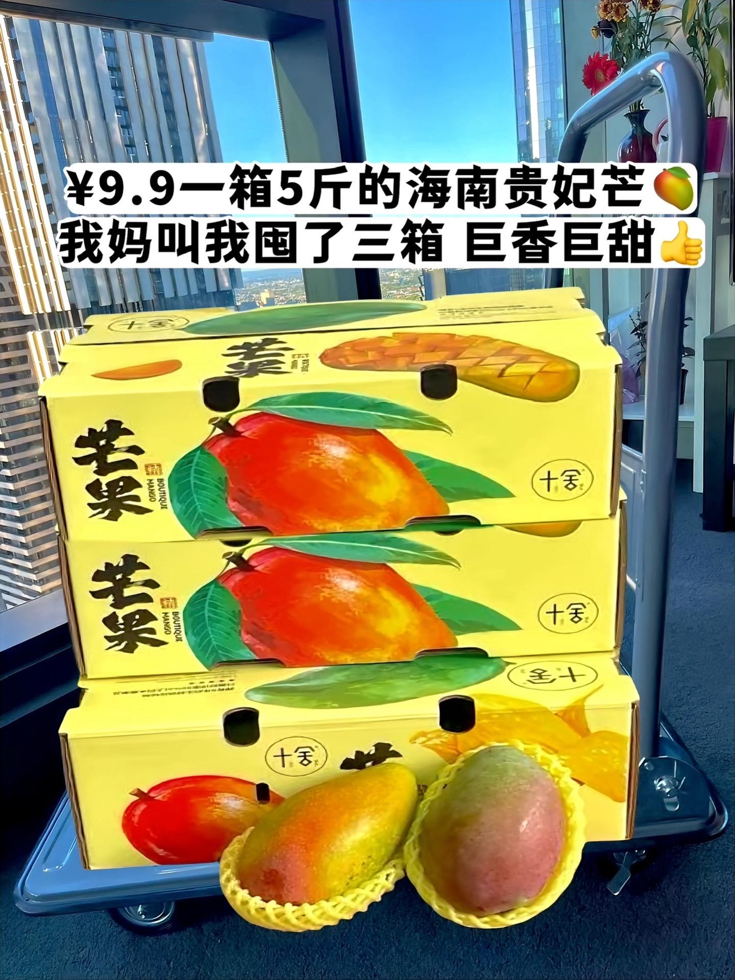 芒果控们看过来啦！ 喜欢吃芒果的家人们有口福啦，这个贵妃芒甜到心软，皮...